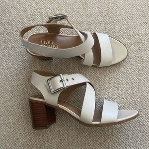 Franco Sarto White Heels